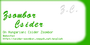 zsombor csider business card